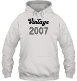 2007 Retro Vintage Birth Year Blast Unisex Heavyweight Pullover Hoodie