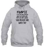 Nurse Hold My Beer Nurse Shirt Unisex Heavyweight Pullover Hoodie