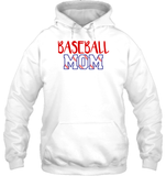 Baseball Mom Shirt, Long Sleeve, Hoodie, and Sweatshirt With Baseball Stripes