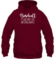 Baseball Mom Shirt Unisex Heavyweight Pullover Hoodie With Baseball Stripes