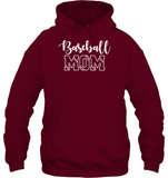 Baseball Mom Shirt Unisex Heavyweight Pullover Hoodie With Baseball Stripes