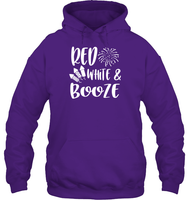 Red White And Booze 4th Of July Shirt Unisex Heavyweight Pullover Hoodie