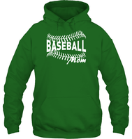 Baseball Mom Shirt Unisex Heavyweight Pullover Hoodie With Baseball Stripes