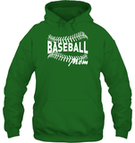Baseball Mom Shirt Unisex Heavyweight Pullover Hoodie With Baseball Stripes