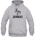 King of Shenanigans St Patrick's Day Shirt Unisex Heavyweight Pullover Hoodie