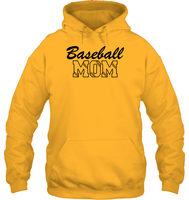 Baseball Mom Shirt Unisex Heavyweight Pullover Hoodie With Baseball Stripes