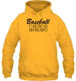 Baseball Mom Shirt Unisex Heavyweight Pullover Hoodie With Baseball Stripes