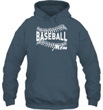 Baseball Mom Shirt Unisex Heavyweight Pullover Hoodie With Baseball Stripes