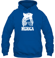 Merica Mom Bun 4th Of July Shirt Unisex Heavyweight Pullover Hoodie