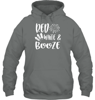 Red White And Booze 4th Of July Shirt Unisex Heavyweight Pullover Hoodie