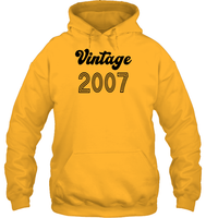 2007 Retro Vintage Birth Year Blast Unisex Heavyweight Pullover Hoodie
