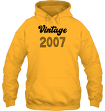 2007 Retro Vintage Birth Year Blast Unisex Heavyweight Pullover Hoodie