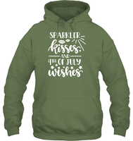 Sparkler Kisses 4th Of July Shirt Unisex Heavyweight Pullover Hoodie