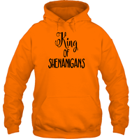 King of Shenanigans St Patrick's Day Shirt Unisex Heavyweight Pullover Hoodie