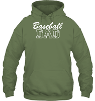 Baseball Dad Shirt Unisex Heavyweight Pullover Hoodie With Baseball Stripes