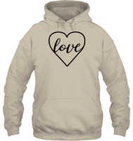 Love In Heart Valentine's Day Unisex Heavyweight Pullover Hoodie