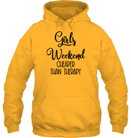 Girls Weekend Cheaper Than Therapy Girls Trip Shirt Unisex Heavyweight Pullover Hoodie