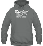 Baseball Dad Shirt Unisex Heavyweight Pullover Hoodie With Baseball Stripes