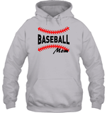 Baseball Mom Shirt, Long Sleeve, Hoodie, and Sweatshirt With Baseball Stripes