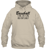 Baseball Dad Shirt Unisex Heavyweight Pullover Hoodie With Baseball Stripes