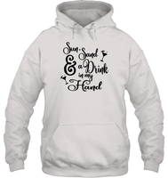 Sun Sand & A Drink In My Hand Bachelorette Unisex Heavyweight Pullover Hoodie For Women