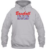 Baseball Dad Shirt, Long Sleeve, Hoodie, and Sweatshirt With Baseball Stripes