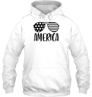America Sunglasses 4th Of July Shirt Unisex Heavyweight Pullover Hoodie