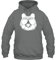 Cool Grizzly Bear Shirt Unisex Heavyweight Pullover Hoodie