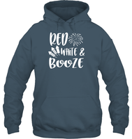 Red White And Booze 4th Of July Shirt Unisex Heavyweight Pullover Hoodie