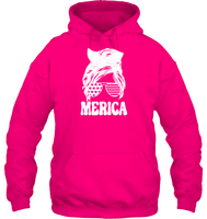 Merica Mom Bun 4th Of July Shirt Unisex Heavyweight Pullover Hoodie