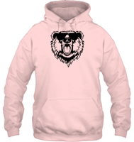 Cool Angry Grizzly Bear Shirt Unisex Heavyweight Pullover Hoodie