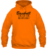 Baseball Dad Shirt Unisex Heavyweight Pullover Hoodie With Baseball Stripes