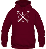 Love With Arrows Valentine's Day Unisex Heavyweight Pullover Hoodie