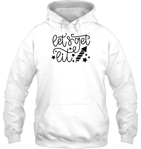 Let's Get Lit 4th Of July Shirt Unisex Heavyweight Pullover Hoodie