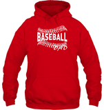 Baseball Dad Shirt Unisex Heavyweight Pullover Hoodie With Baseball Stripes