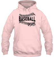 Baseball Dad Shirt Unisex Heavyweight Pullover Hoodie With Baseball Stripes