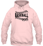 Baseball Dad Shirt Unisex Heavyweight Pullover Hoodie With Baseball Stripes