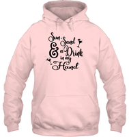 Sun Sand & A Drink In My Hand Bachelorette Unisex Heavyweight Pullover Hoodie For Women
