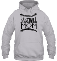 Baseball Mom Shirt Unisex Heavyweight Pullover Hoodie With Baseball Stripes