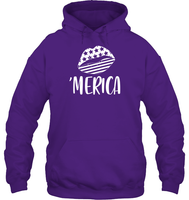 Merica Lips 4th Of July Shirt Unisex Heavyweight Pullover Hoodie