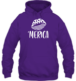 Merica Lips 4th Of July Shirt Unisex Heavyweight Pullover Hoodie