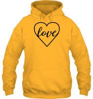 Love In Heart Valentine's Day Unisex Heavyweight Pullover Hoodie