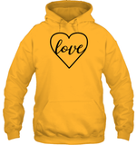 Love In Heart Valentine's Day Unisex Heavyweight Pullover Hoodie