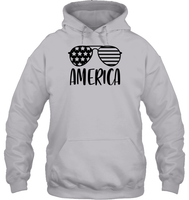 America Sunglasses 4th Of July Shirt Unisex Heavyweight Pullover Hoodie