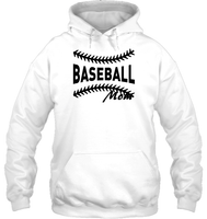 Baseball Mom Shirt Unisex Heavyweight Pullover Hoodie With Baseball Stripes