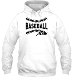 Baseball Mom Shirt Unisex Heavyweight Pullover Hoodie With Baseball Stripes