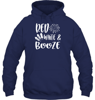Red White And Booze 4th Of July Shirt Unisex Heavyweight Pullover Hoodie