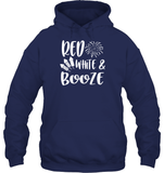 Red White And Booze 4th Of July Shirt Unisex Heavyweight Pullover Hoodie
