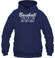 Baseball Dad Shirt Unisex Heavyweight Pullover Hoodie With Baseball Stripes