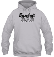 Baseball Dad Shirt Unisex Heavyweight Pullover Hoodie With Baseball Stripes